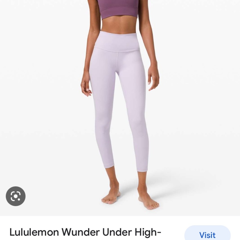 NWT Lululemon Wunder Under Size 4 Lavender Dew 25”